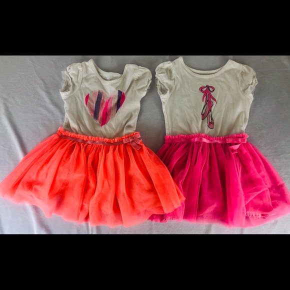 Lot of 2 Tulle Twirl Spring Dresses Girls sz 5T - Picture 7 of 8